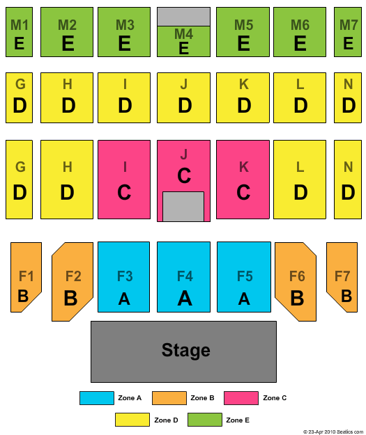 Casino Rama Entertainment Centre End Stage Zone Seating Chart